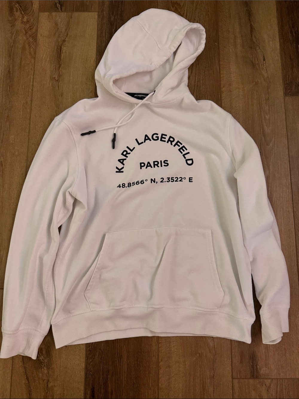Men’s Karl Lagerfeld Paris White Hoodie Large